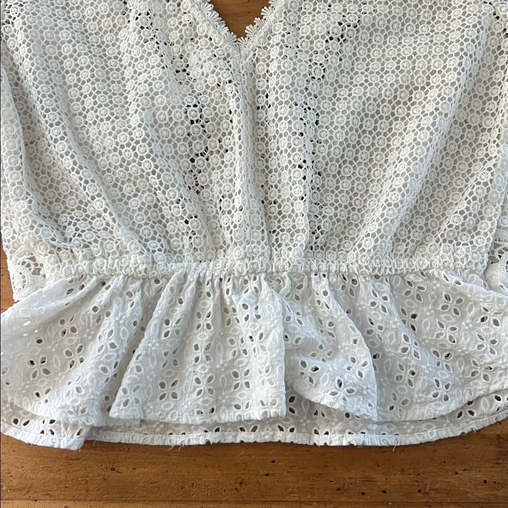 Abercrombie & Fitch Crochet Blouse size L - Picture 7 of 13